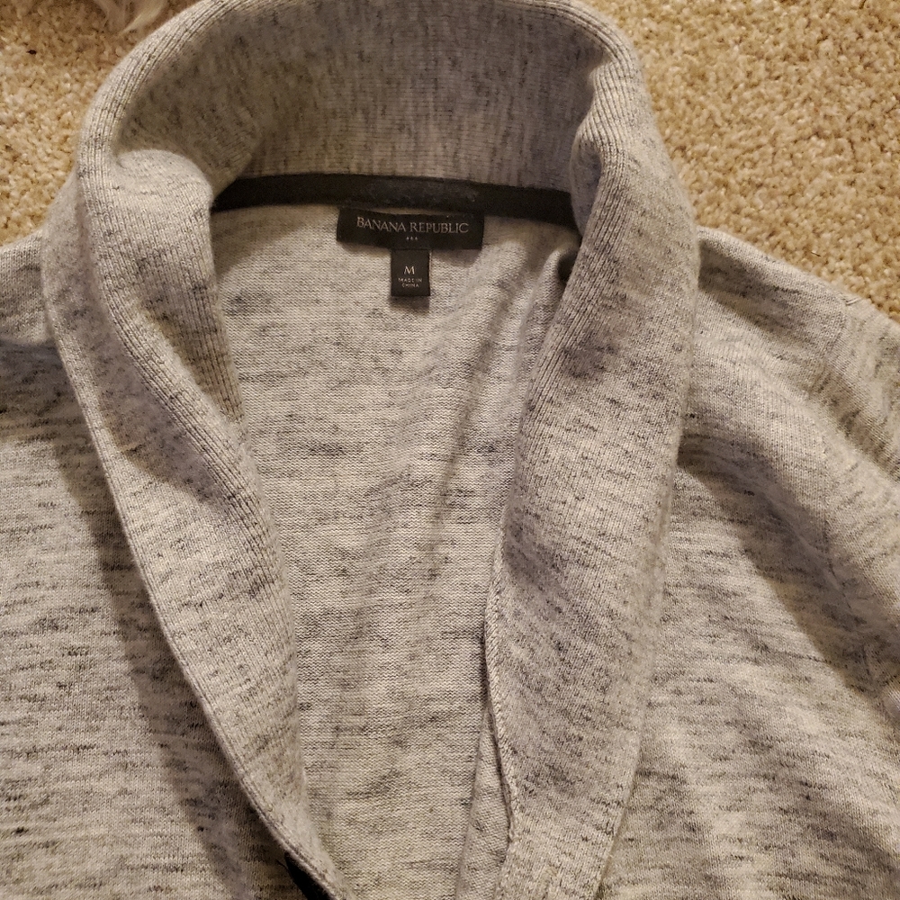 Men's Banana Republic Heather Grey Cardigan